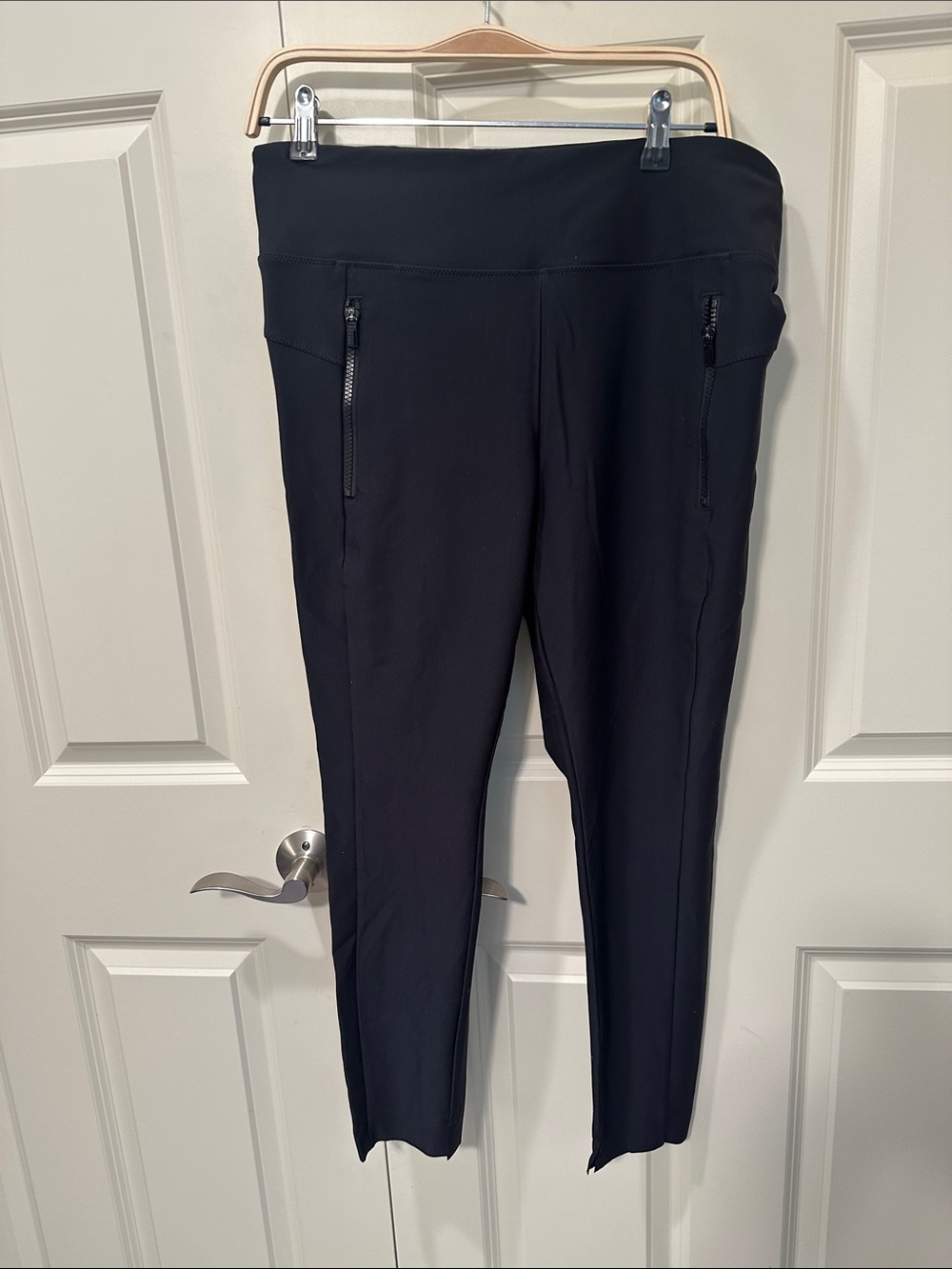 Athleta Black Ankle Zip Ponte Pants